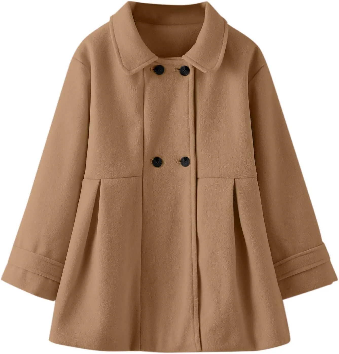 Toddler Baby Girl Spring Double Breasted Trench Coat Dress Long Sleeve Windbreaker Outerwear Trench Coat