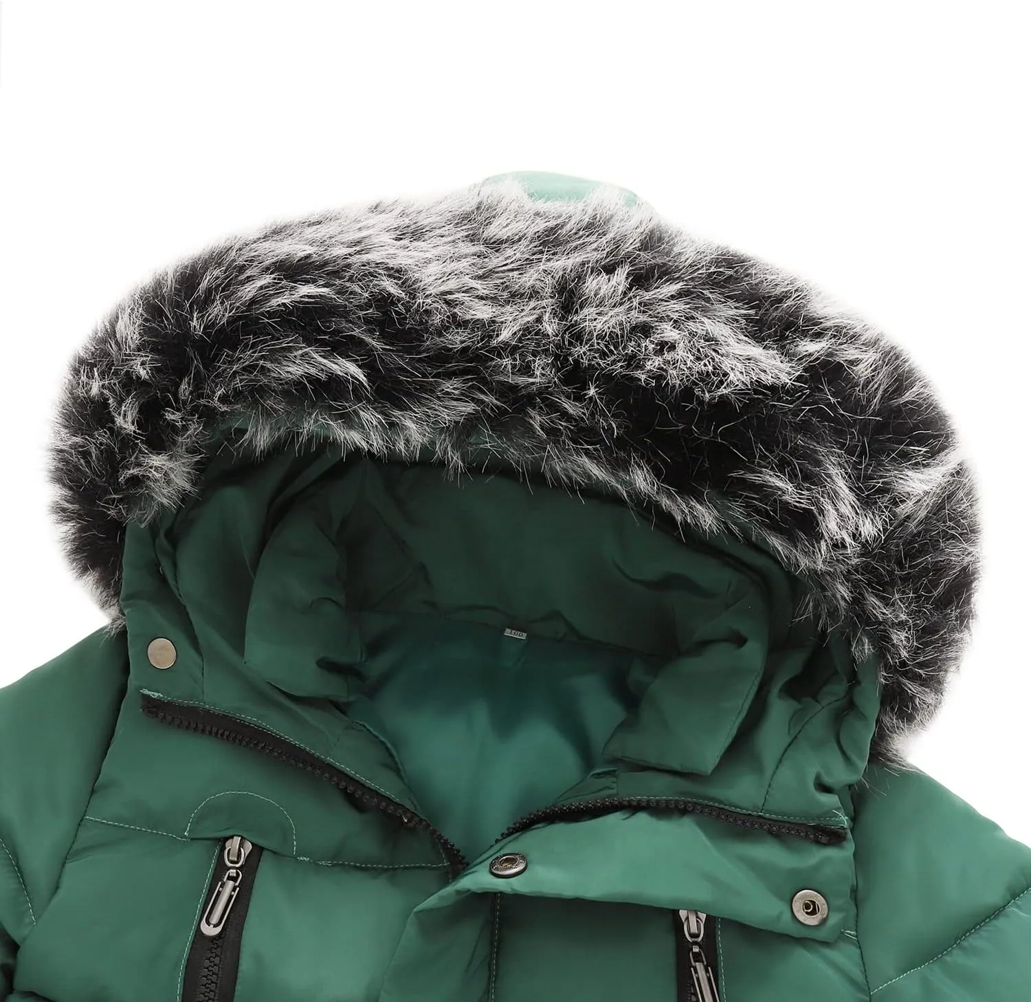 Toddler Coat with Thicken Fur Collar & Hoodie - Warm Winter Puffer Jacket