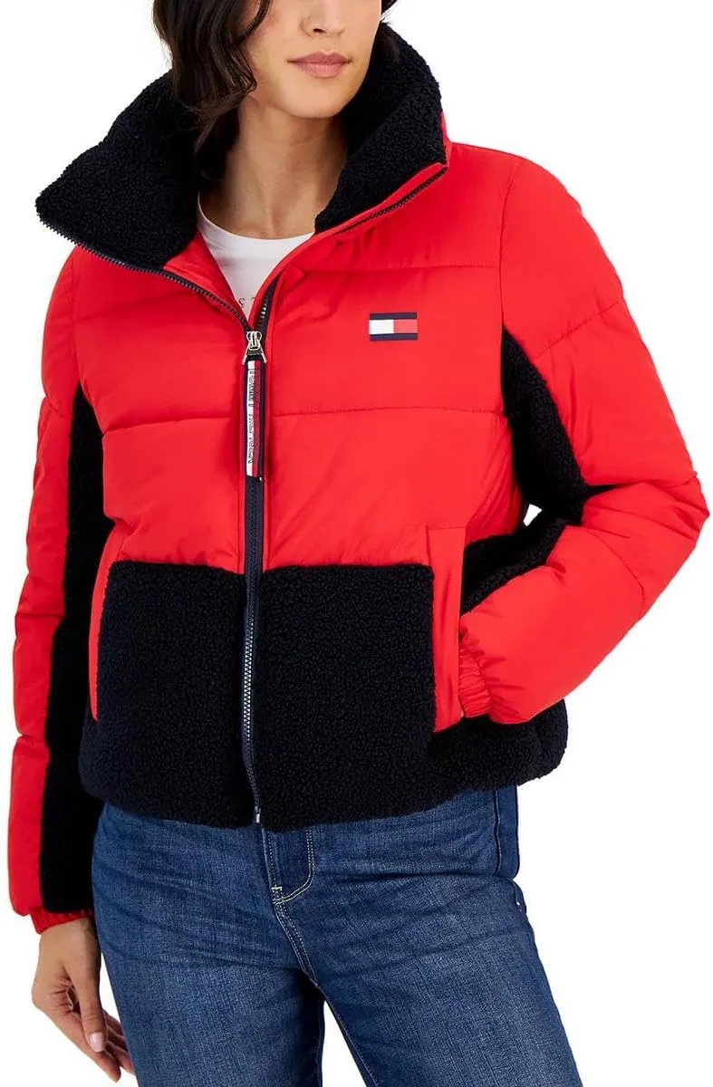 Tommy Hilfiger Women's Nylon Sherpa Puffer Jacket