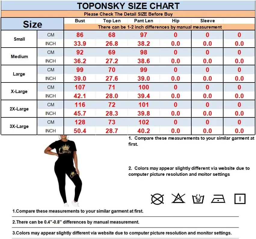 TOPONSKY Women Two Piece Workout Outfits Sports Long-Pants & Short-Top Sets
