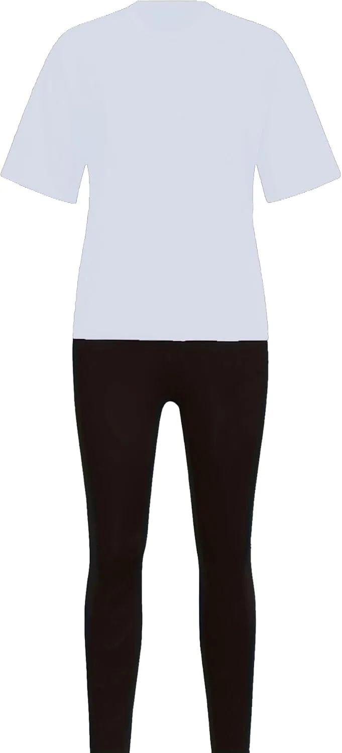 TOPONSKY Women Two Piece Workout Outfits Sports Long-Pants & Short-Top Sets
