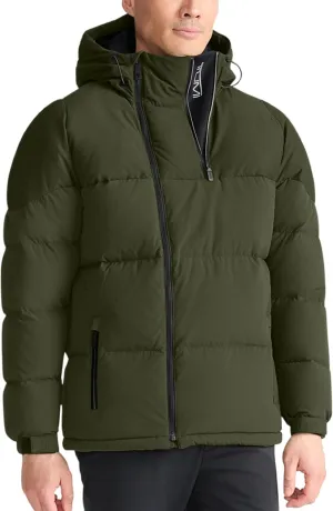 TUMI Men's Mini Ripstop Down Fill Quilted Heavyweight Puffer - Men's Nylon Jacket - Magnetic Cuffs & Throat Gusset