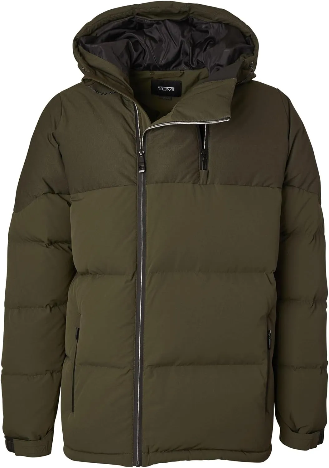 TUMI Men's Mini Ripstop Down Fill Quilted Heavyweight Puffer - Men's Nylon Jacket - Magnetic Cuffs & Throat Gusset