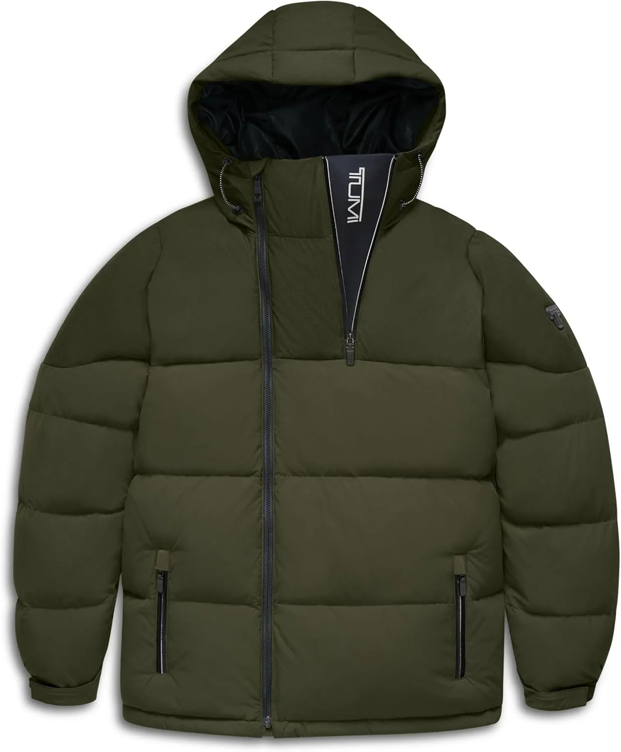 TUMI Men's Mini Ripstop Down Fill Quilted Heavyweight Puffer - Men's Nylon Jacket - Magnetic Cuffs & Throat Gusset
