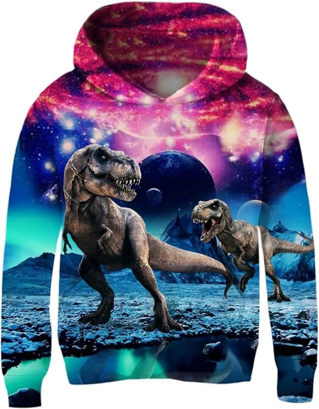 uideazone Hoodies for Boys Girls 3D Printed Hooded Sweatshirts Long Sleeve Pullover Hoody with Pocket 3-16Y