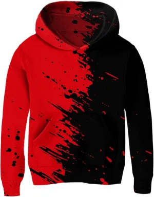 uideazone Hoodies for Boys Girls 3D Printed Hooded Sweatshirts Long Sleeve Pullover Hoody with Pocket 3-16Y