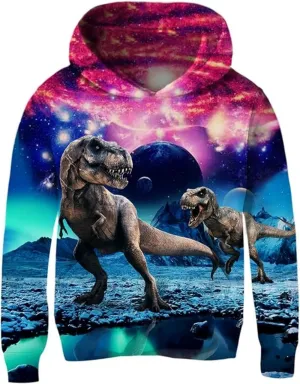 uideazone Hoodies for Boys Girls 3D Printed Hooded Sweatshirts Long Sleeve Pullover Hoody with Pocket 3-16Y
