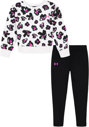 Under Armour girls Hoodie Set, Bottoms & Hoodie, Lightweight & Relaxed Fit