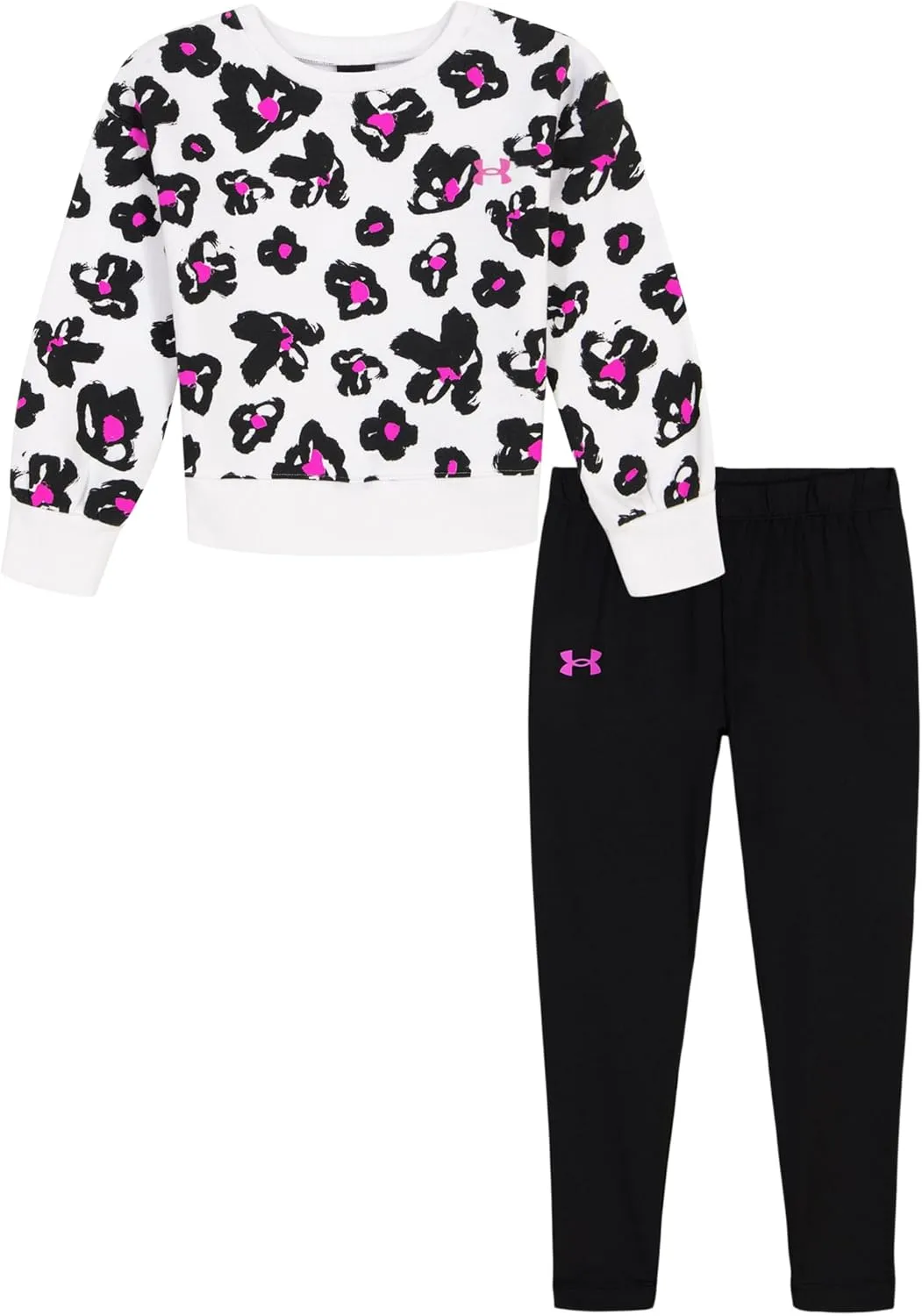 Under Armour girls Hoodie Set, Bottoms & Hoodie, Lightweight & Relaxed Fit