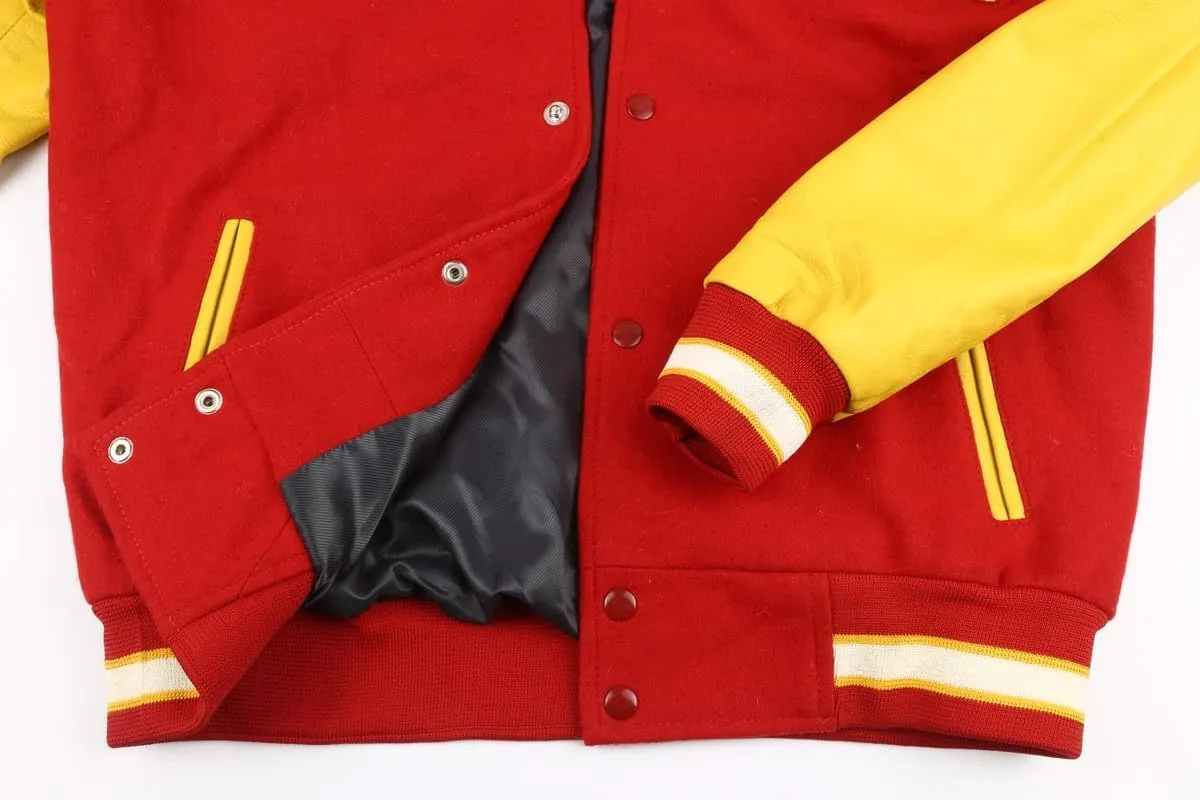 Varsity Jacket Men - High School Letterman Bomber Style Baseball Jacket For Men
