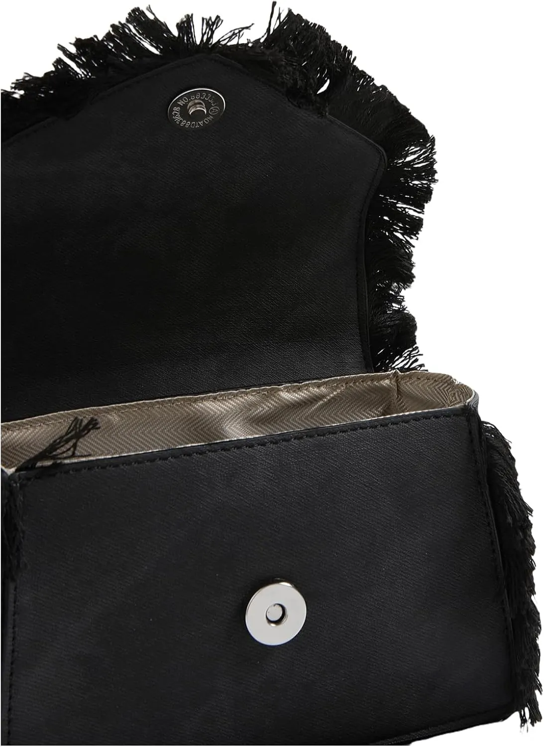 Verdusa Women's Top Handle Clutch Handbag Fringe Crossbody Bags with Chain Strap