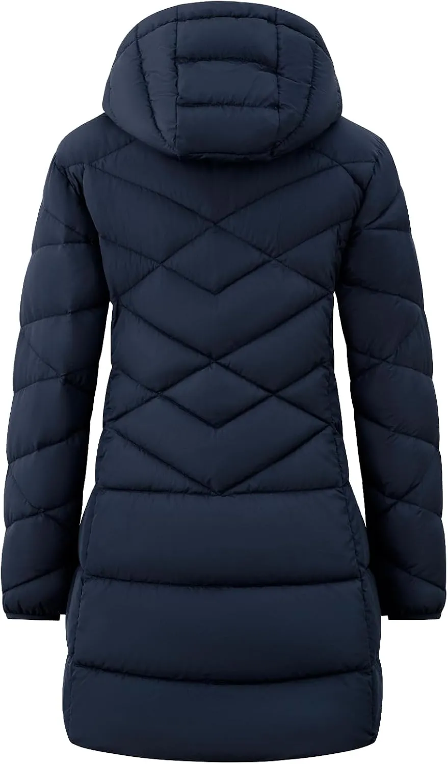Wantdo Women's Packable Down Jacket Light Weight Puffer Coat Hip-Length Winter Coat