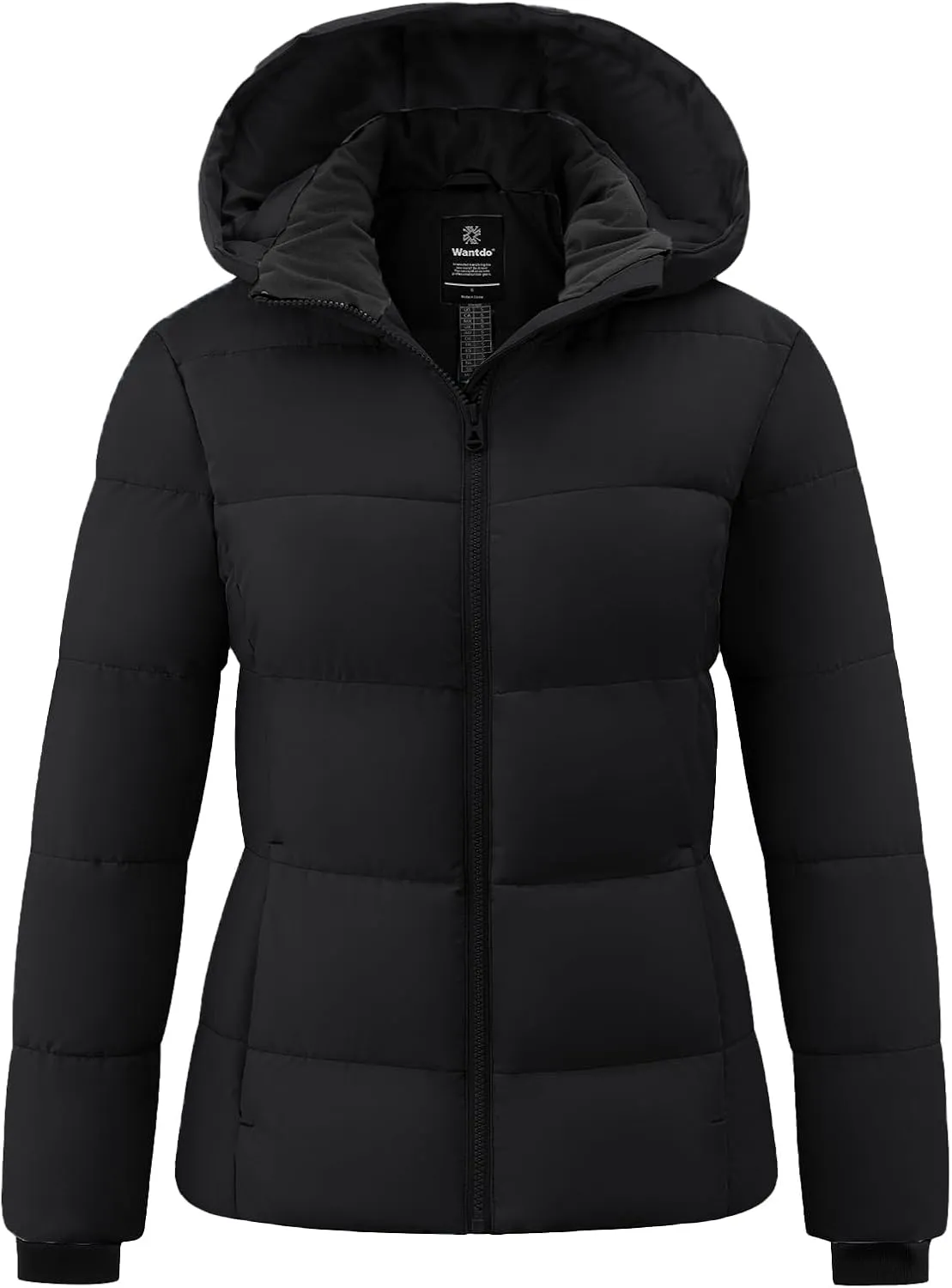 Wantdo Women's Winter Puffer Jacket Thicken Winter Coat Warm Padded Jacket with Hood