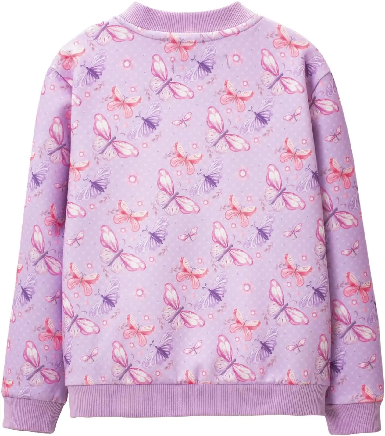 WELAKEN Girls Lightweight Bomber Jacket Floral Print Full Zip Outwear Jacket with Pockets