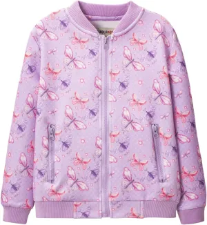 WELAKEN Girls Lightweight Bomber Jacket Floral Print Full Zip Outwear Jacket with Pockets