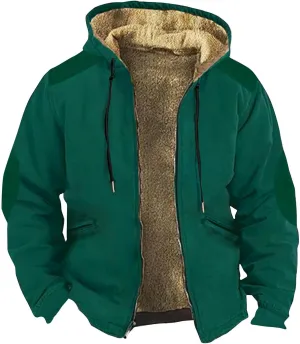 Winter Jackets For Men Sherpa With Hood Casual Winter Coats Fleece Zipper Hoodie Big And Tall 2024 Fall Outfits Pocket