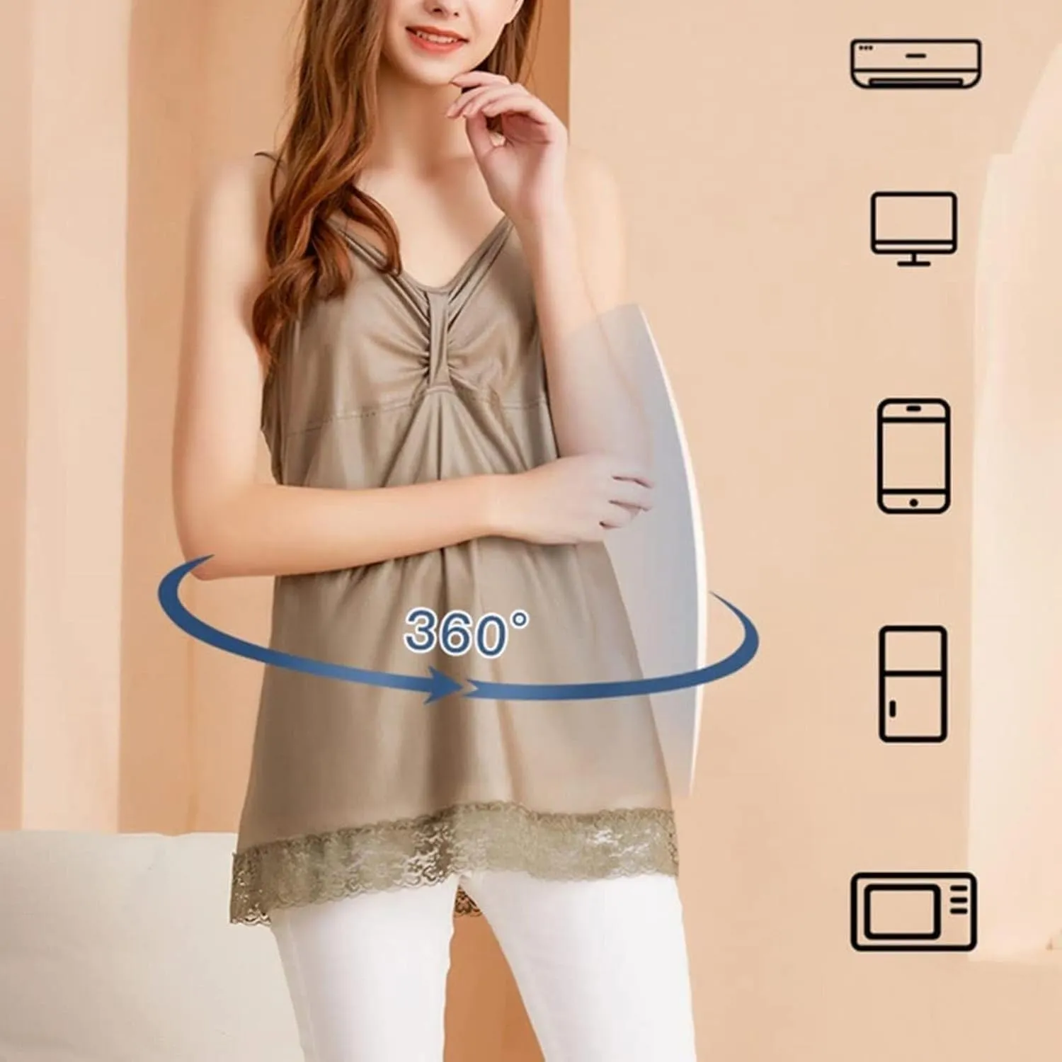Woman Pregnancy Tank Top Pregnant Protection Shield Anti-Radiation Dresses Shielding Radiation Camisole