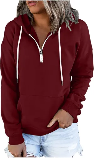 Women Fall Fashion 2023 Hooded Sweatshirts Fleece Y2K Hoodies Solid Pullover Tops Snap Up Buttons Hoodies Pullover