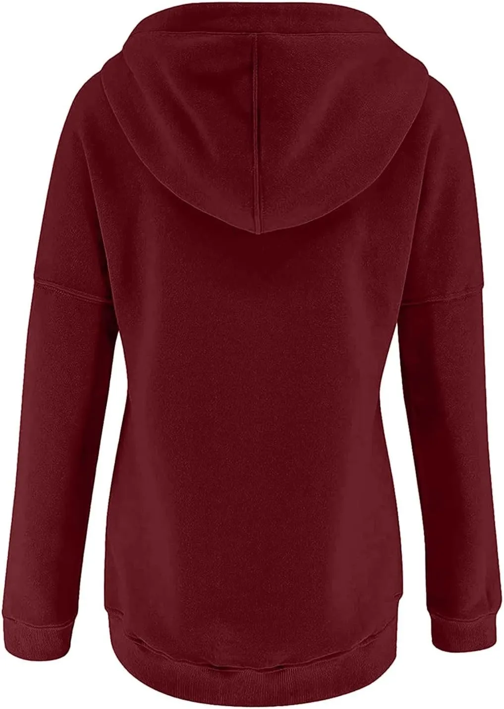Women Fall Fashion 2023 Hooded Sweatshirts Fleece Y2K Hoodies Solid Pullover Tops Snap Up Buttons Hoodies Pullover