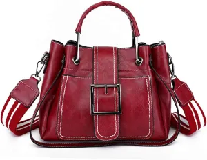 Women Fashion Handbags PU Leather Tote Shoulder Bag Top Handle Satchel Purse