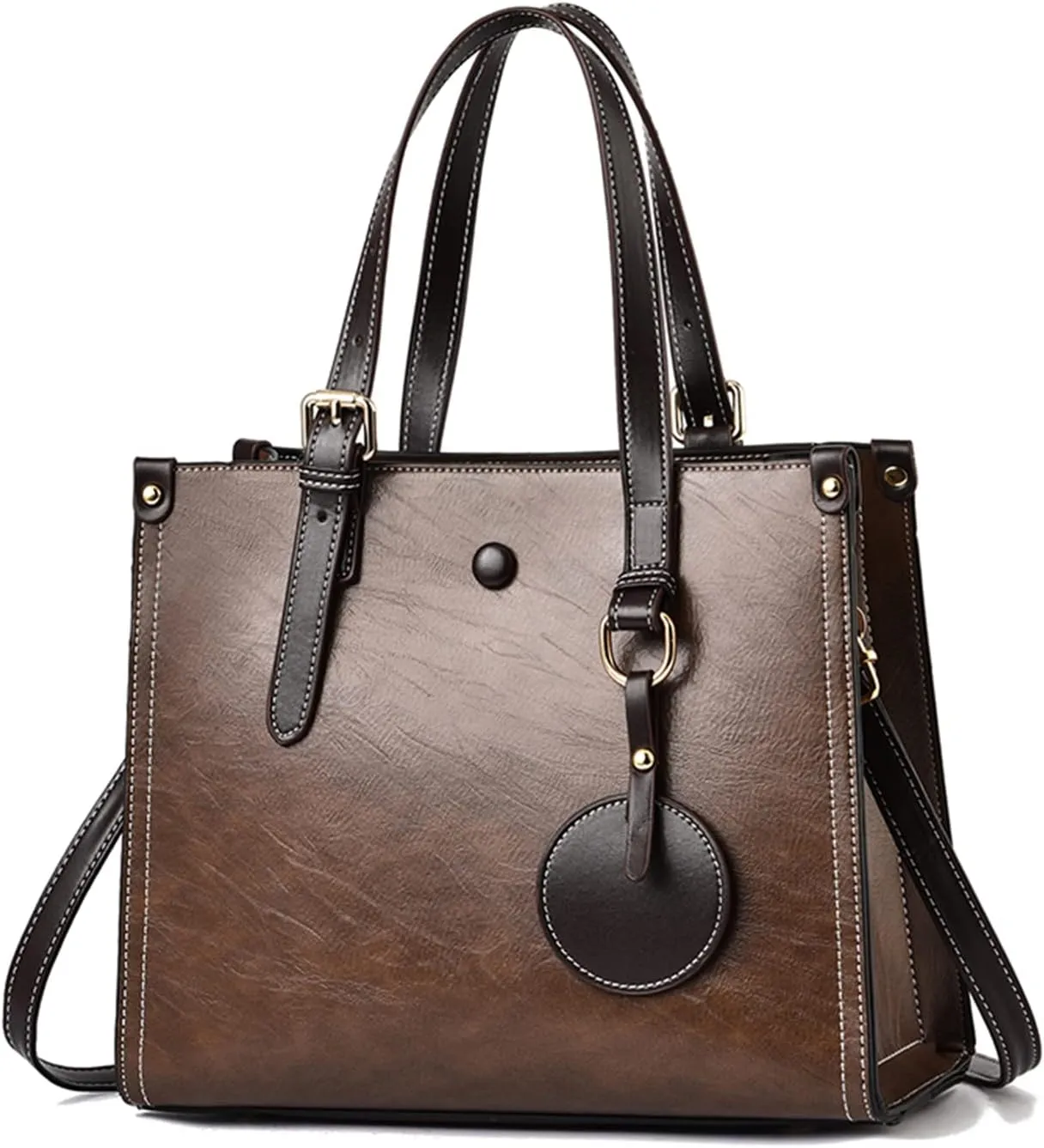 Women Handbag Tote Top Handle PU Leather Shoulder Satchel Crossbody Messenger Bag