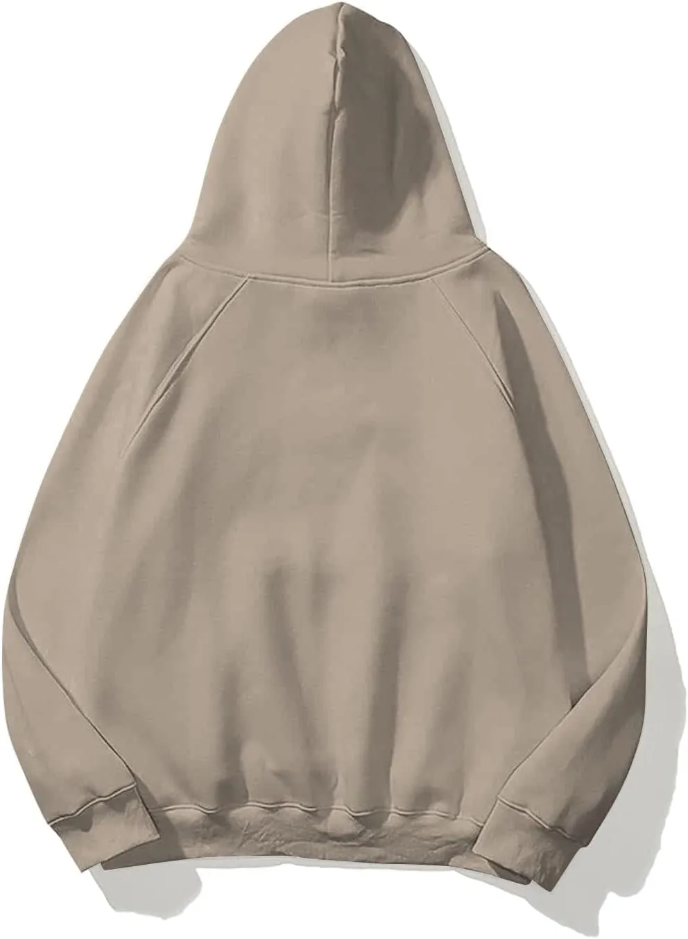 Women Solid Basic Loose Fleece Hoodies Sweatshirt Oversized Long Sleeve Drop Shoulder Kangaroo Pockets Pullovers Top