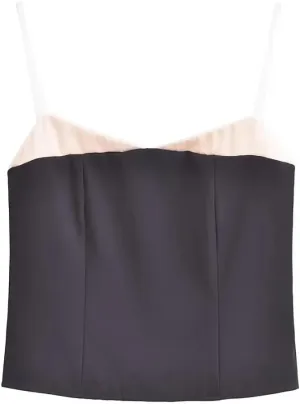 Women Spaghetti Straps Camisole Summer Crop Top Elegant Patchwork Cami Slim Tank Tops