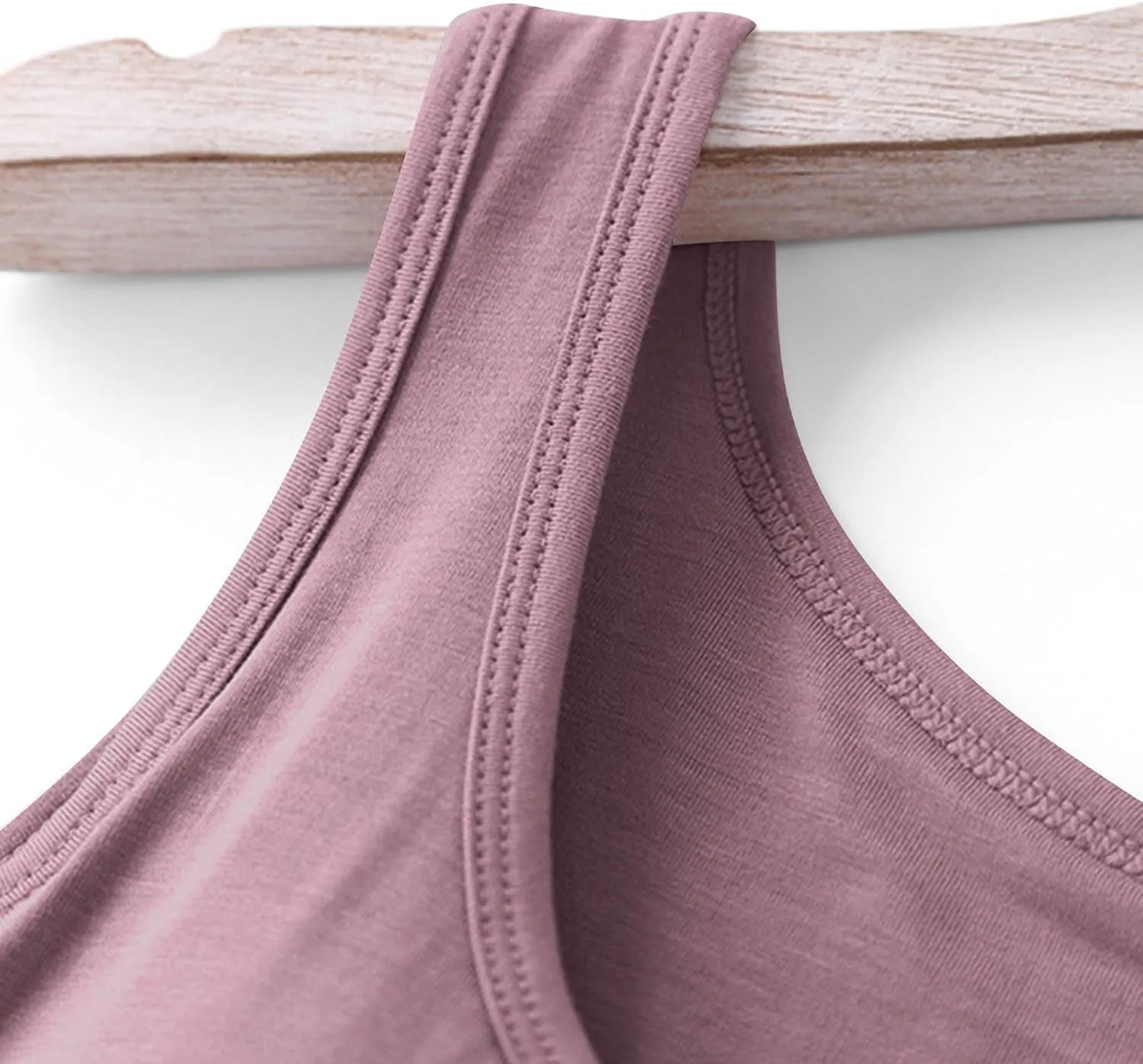 Women's Modal Tanks Tops with Built-in Bra Padded Yoga Camisole Crewneck Casual Pajama Top Sleeveless Summer Tees