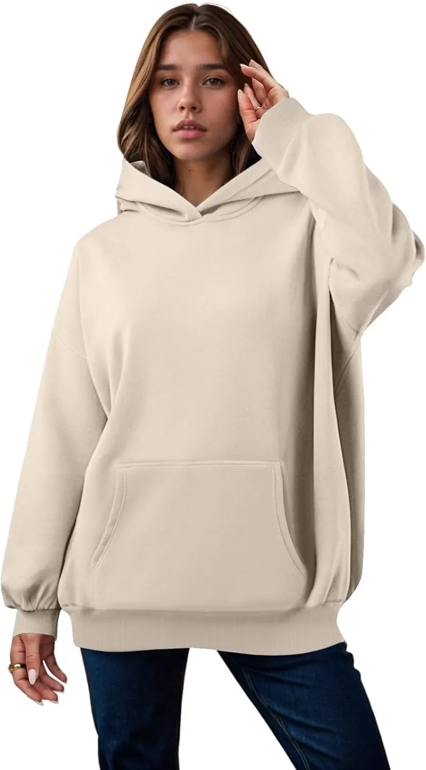 Womens Oversized Sweatshirts Pullover Hoodies Fleece Sweaters Long Sleeve With Pockets Winter Fall Outfits Y2k Clothes