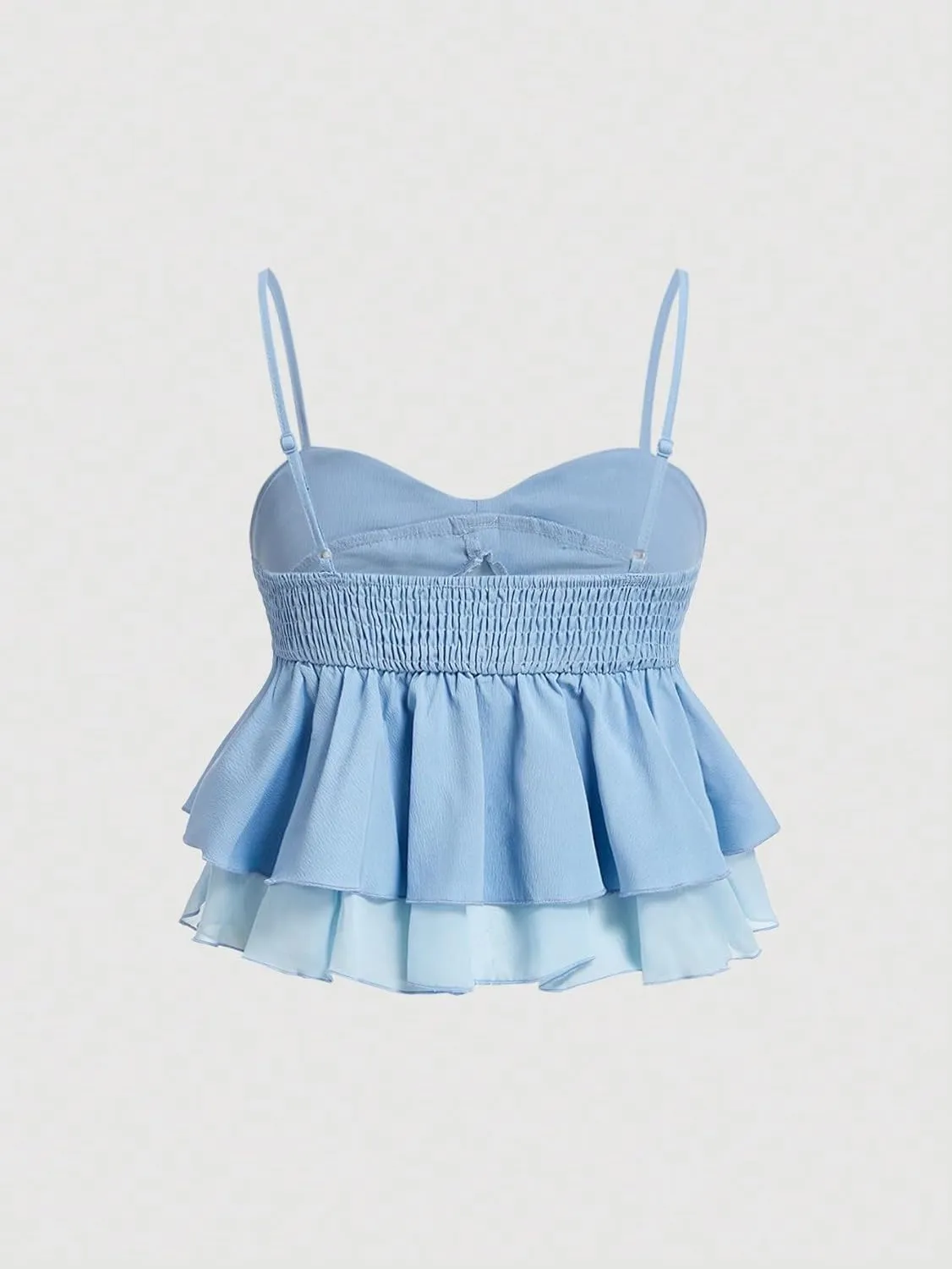 Womens Sleeveless Camisole Tank Tops Blouse Sweet Pleated Ruffle Trim Camisole Top