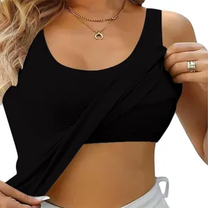 Womens Tank Tops with Built in Bra Camisole Yoga Bra Workout Shirts Basic Padded Cotton Undershirt 2025 Summer