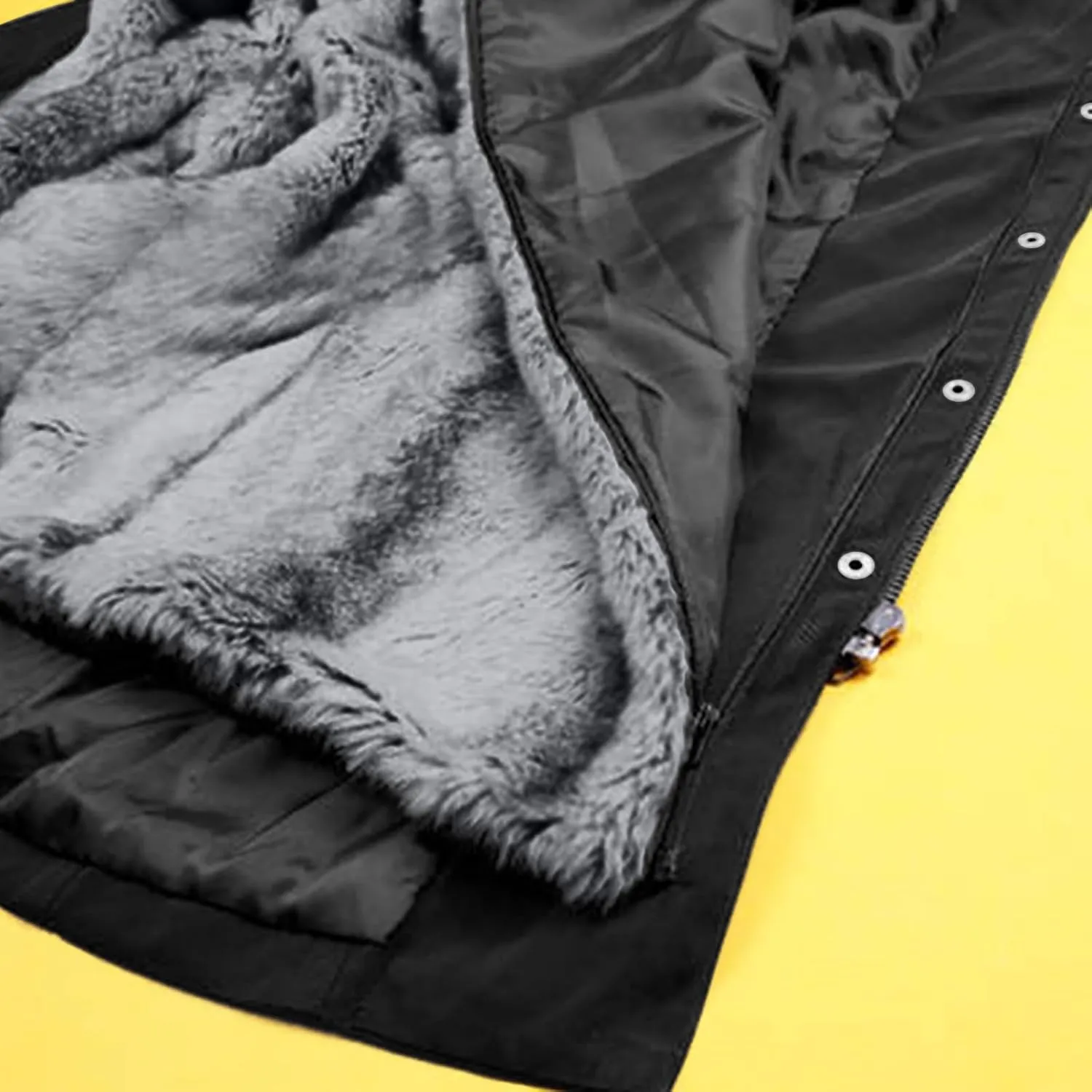 Womens Warm Winter Coats Fuzzy Fleece Lined Parka Slim Fit Thicken Sherpa Hooded Long Jackets Outerwear