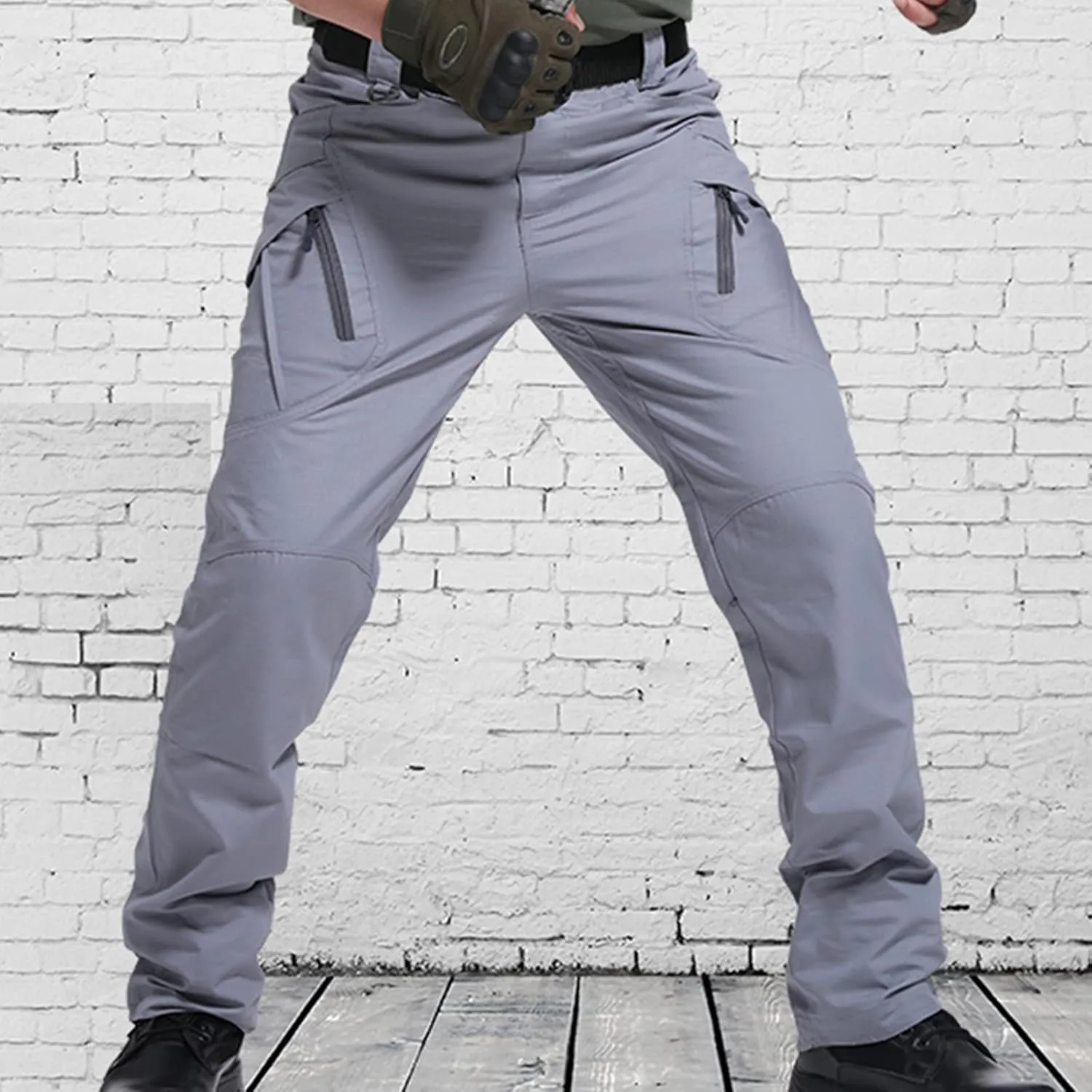 yardsong Mens Hiking Cargo Pants Business Casual Slim Fit Outdoor Pants Fishing Camping Travel Trousers with Pockets