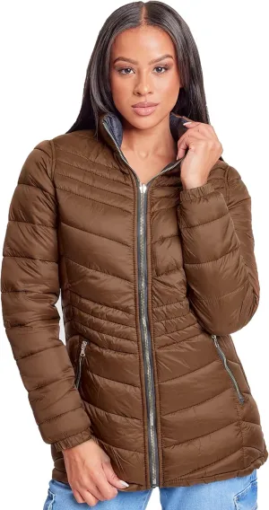 YMI Jeans Women's Winter Reversible Puffer Jacket