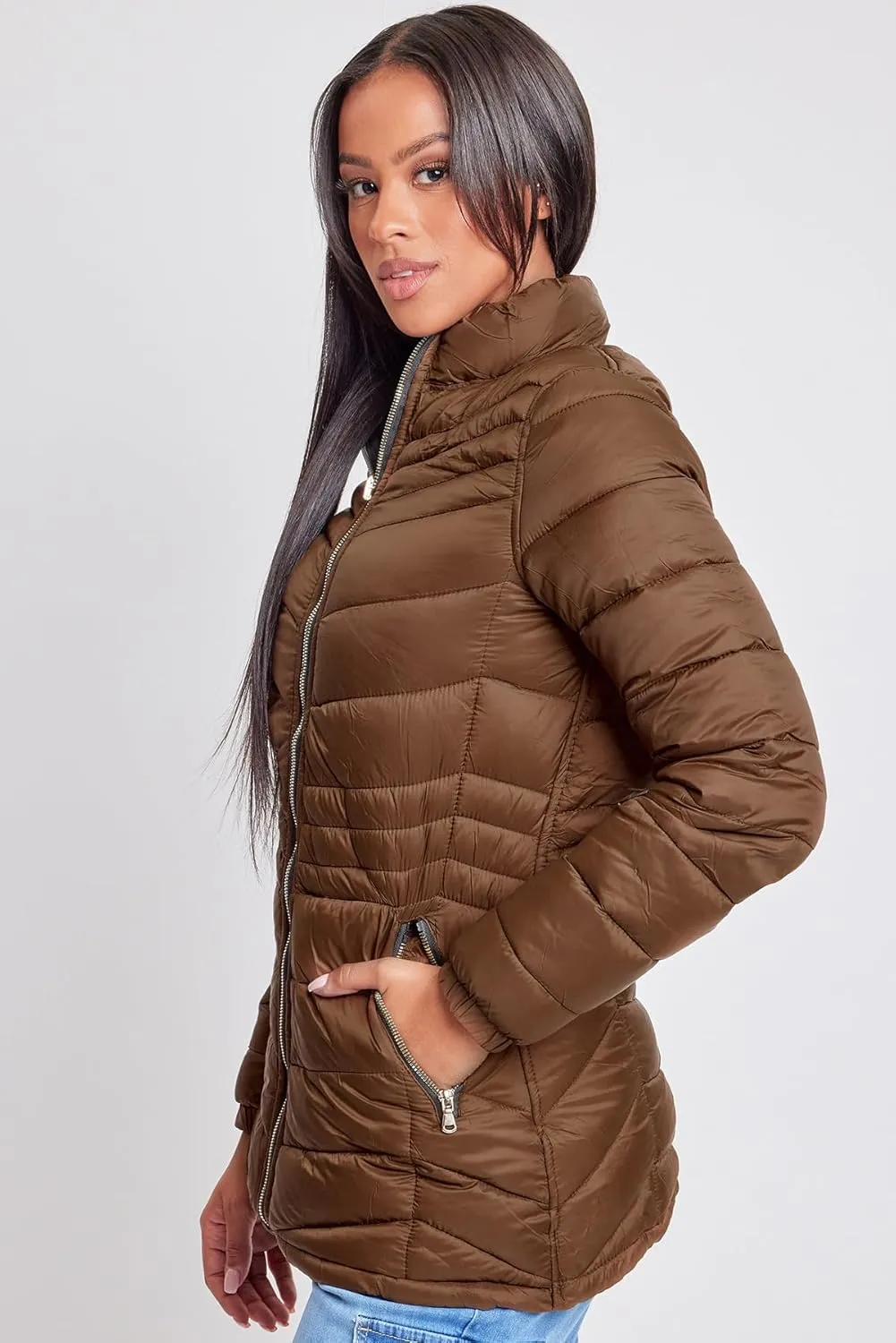 YMI Jeans Women's Winter Reversible Puffer Jacket