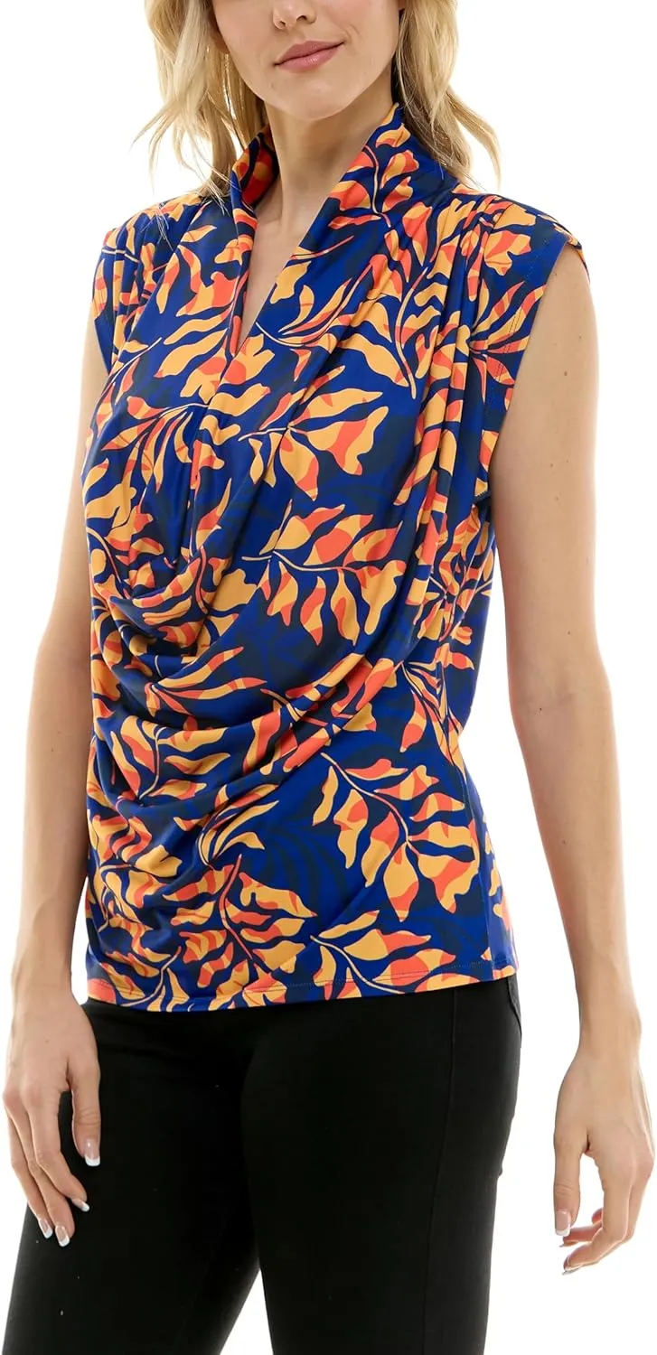 Zac & Rachel Women's Pull on Sleeveless Dty Cowlneck Knit Top