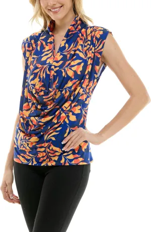 Zac & Rachel Women's Pull on Sleeveless Dty Cowlneck Knit Top