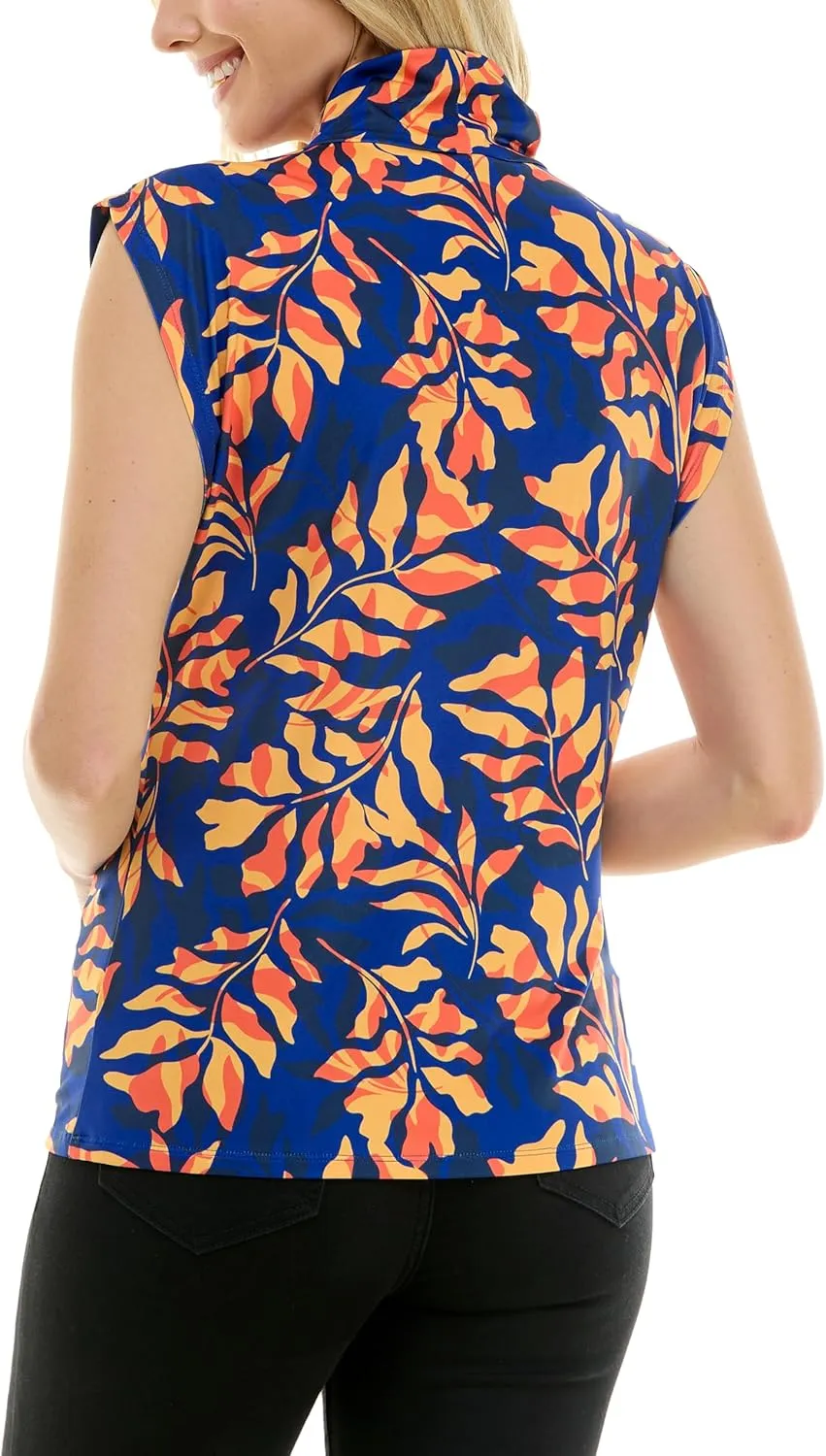 Zac & Rachel Women's Pull on Sleeveless Dty Cowlneck Knit Top
