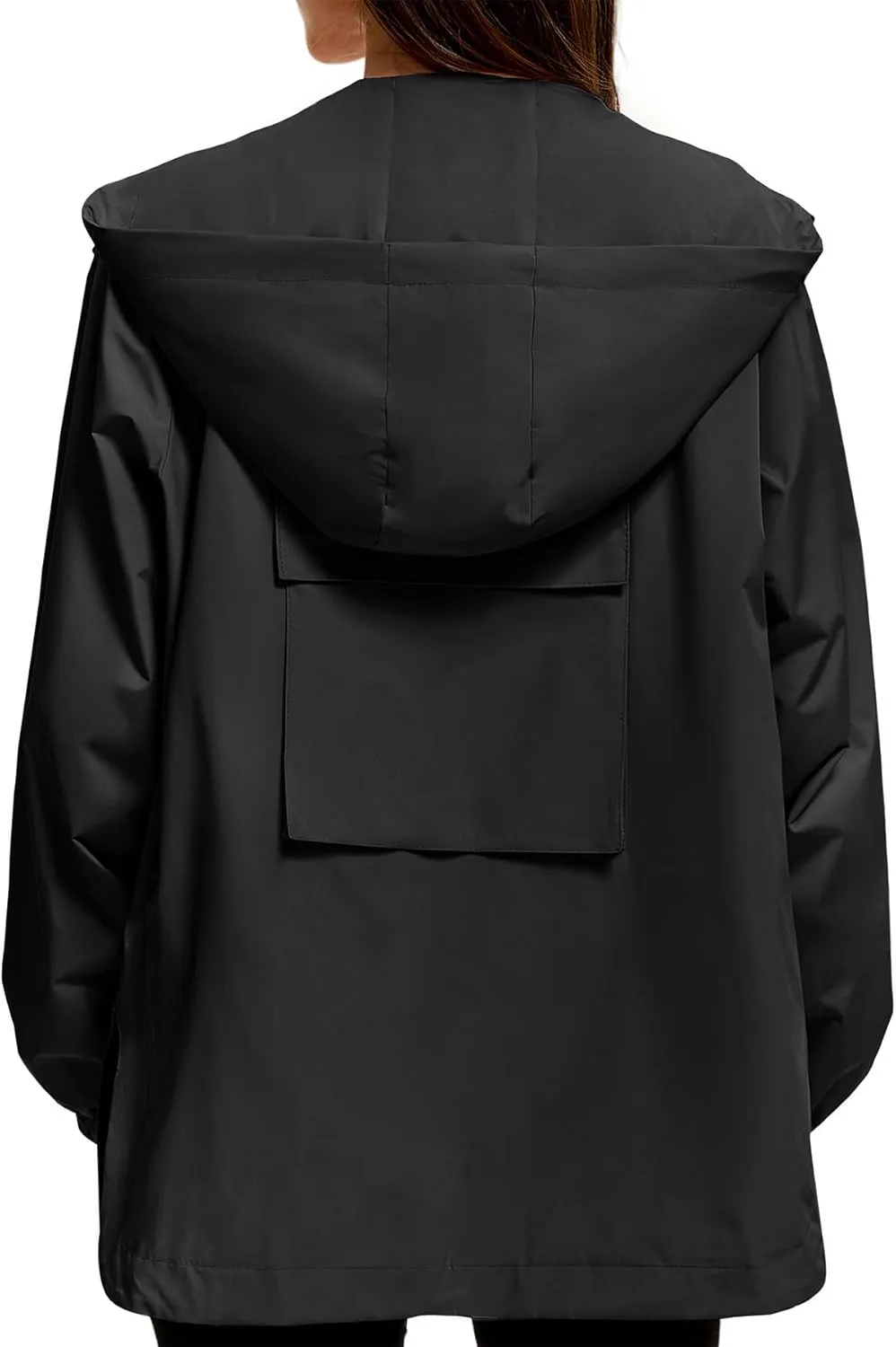Zando Rain Jacket for Women Waterproof Lightweight Raincoat with Hood Packable Windbreaker with Pockets for Outdoor