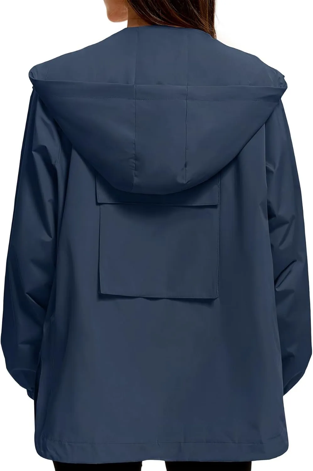 Zando Rain Jacket for Women Waterproof Lightweight Raincoat with Hood Packable Windbreaker with Pockets for Outdoor