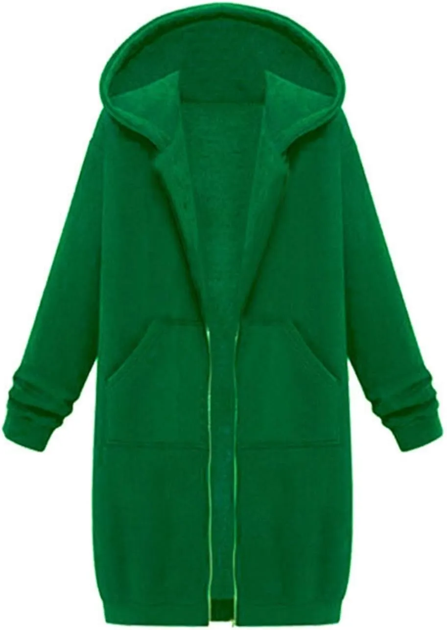 Zip Up Hoodies for Women 2024 Plus Size Long Sleeve Sweatshirts Casual Loose Jackets Coat Fall Clothes with Pockets